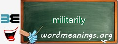 WordMeaning blackboard for militarily